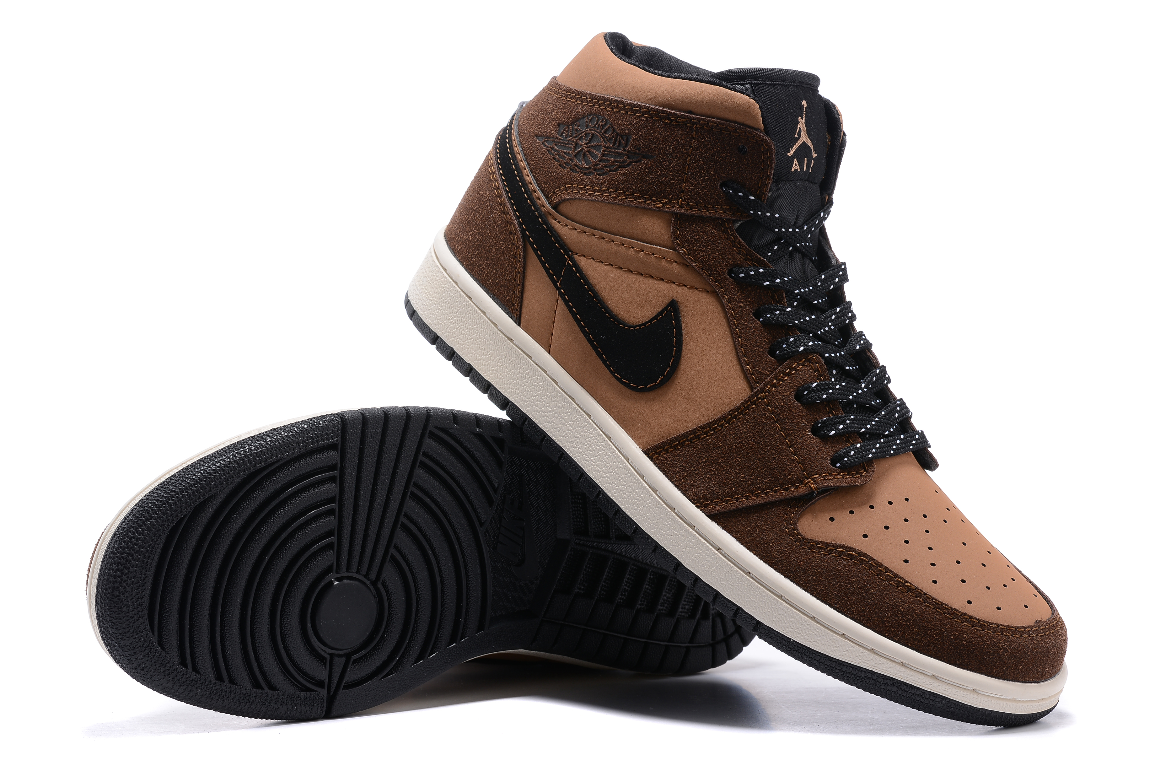 New 2022 Air Jordan 1 Retro Coffe Brown Black Shoes